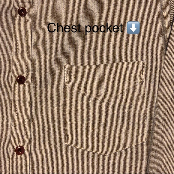 “Lucky Brand” men’s button front black/cream ticking stripe slim fit -sz L - Picture 11 of 14